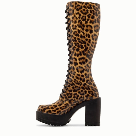 🆕ROC🖤Lash Tan/leopard platform boots! Black lace ups! Australia! size: 37 NIB! 7 - Picture 10 of 16